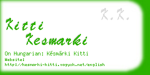 kitti kesmarki business card